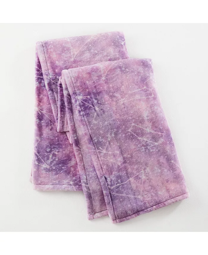 Jessica Simpson Tie Dye Plush Throw， 50