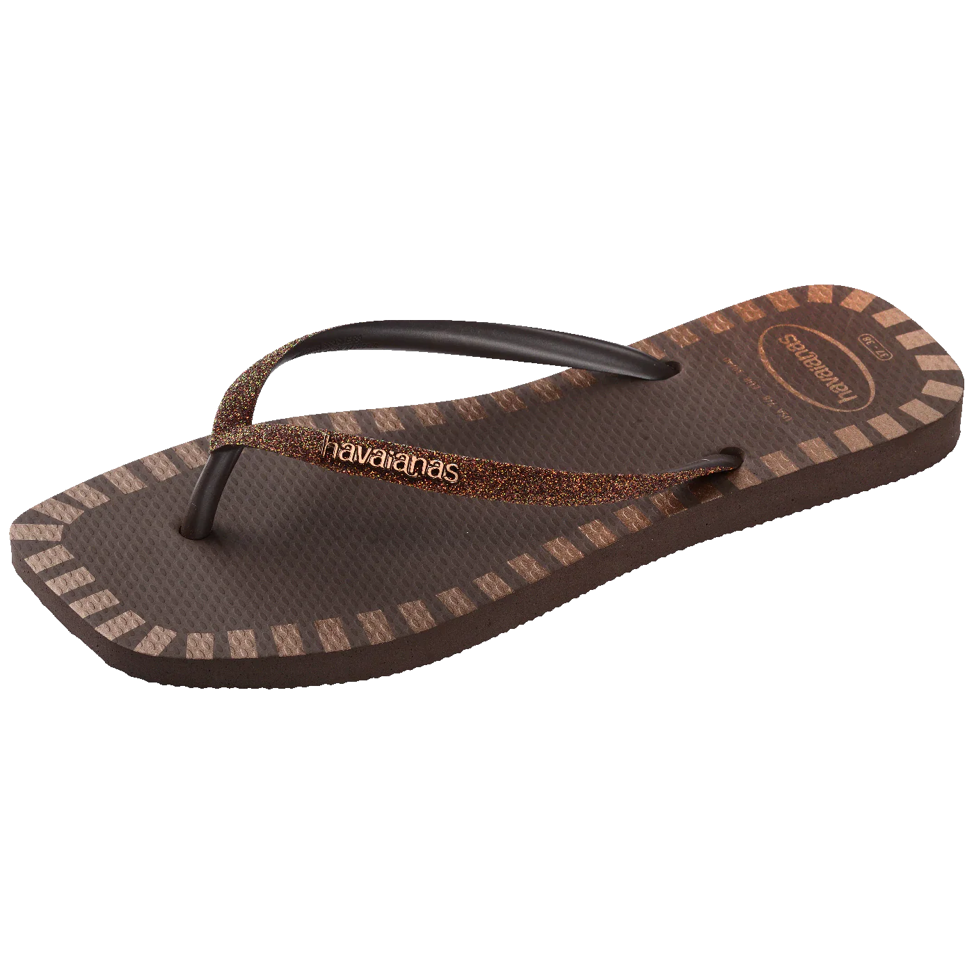 Chinelo Havaianas Slim Square Glitter Contour