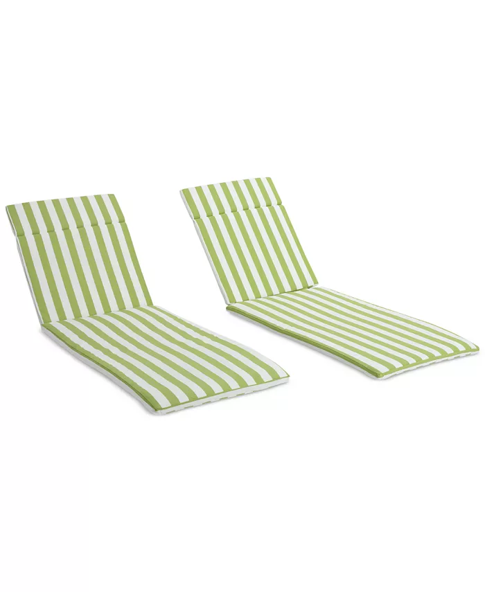 Noble House Thome Outdoor Chaise Lounge Cushion (Set Of 2)