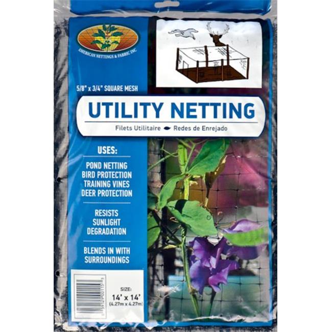 American Nettings & Fabric 112619481 UN0350 3.5 x 50 ft. Bird & Utility Netting, Black
