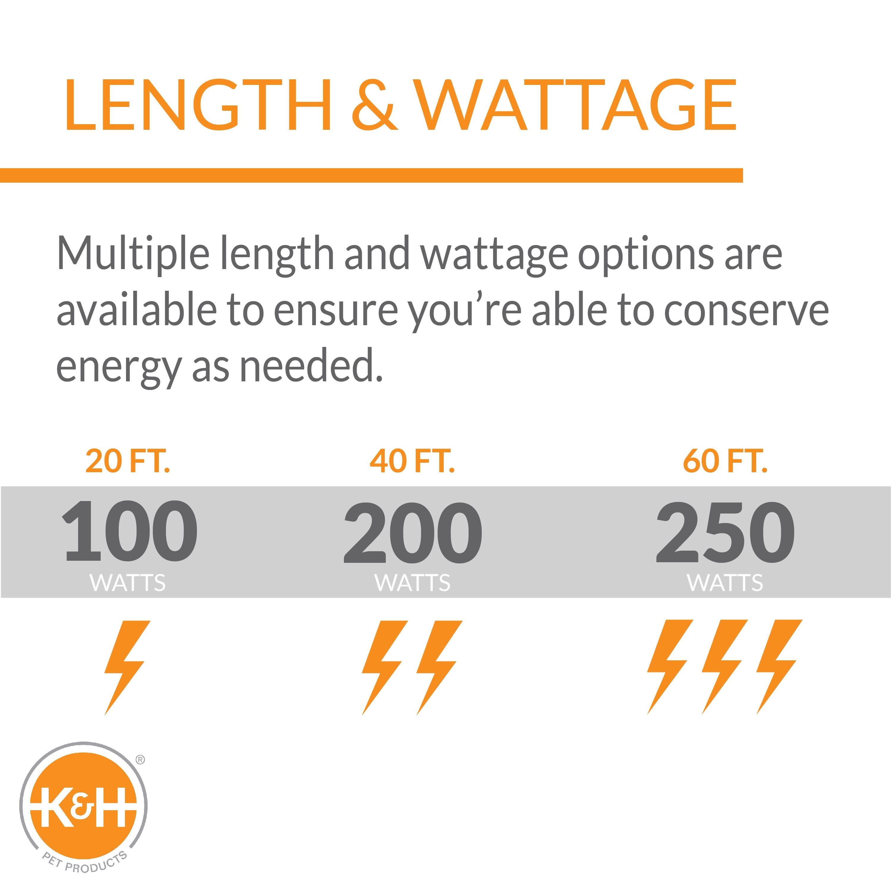 KandH Pet Products Thermo-Hose Ice Free Heated Water Hose Rubber Red 60 Feet 250 Watts