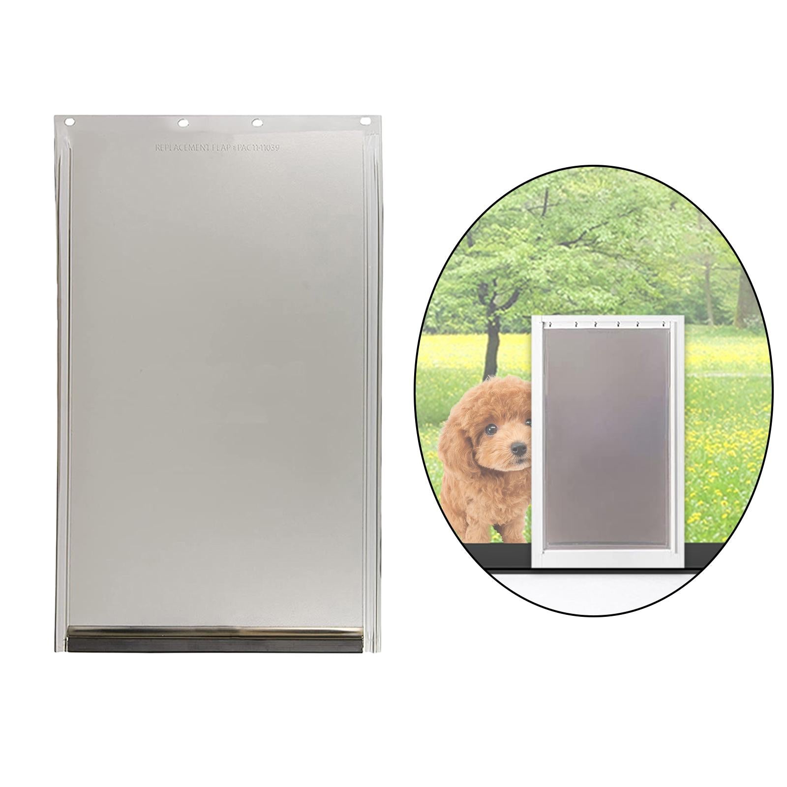 Durable Replacement Dog Door Flap Replace Freely in and Out Home Compatible with 4 Holes