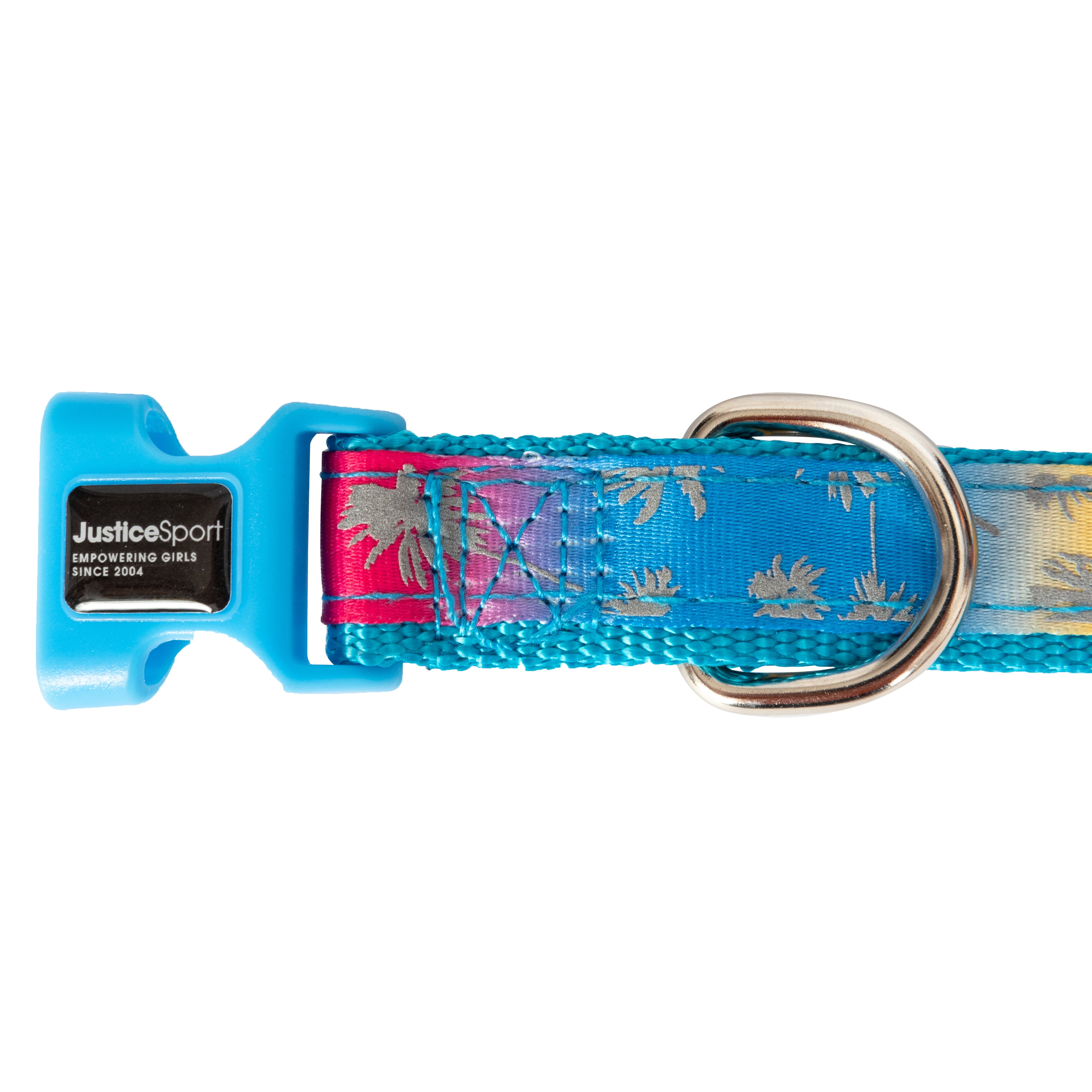 Justice Pet Reflective Nylon Palm Tree Adjustable Dog Collar， XS