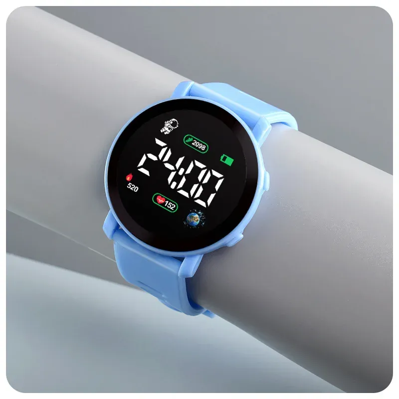LIUYANGTIAN Electronic Watches Set for Kids Sport Digital Children Clock Set Silicone Strap LED Display Kids Watch Girls Boys Wristwatch