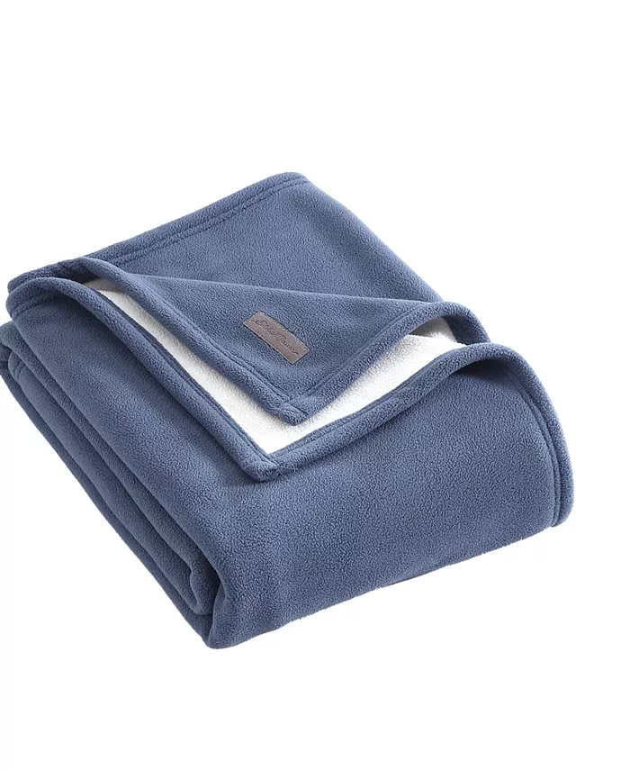 Eddie Bauer Peak Solid Fleece Reversible Throw