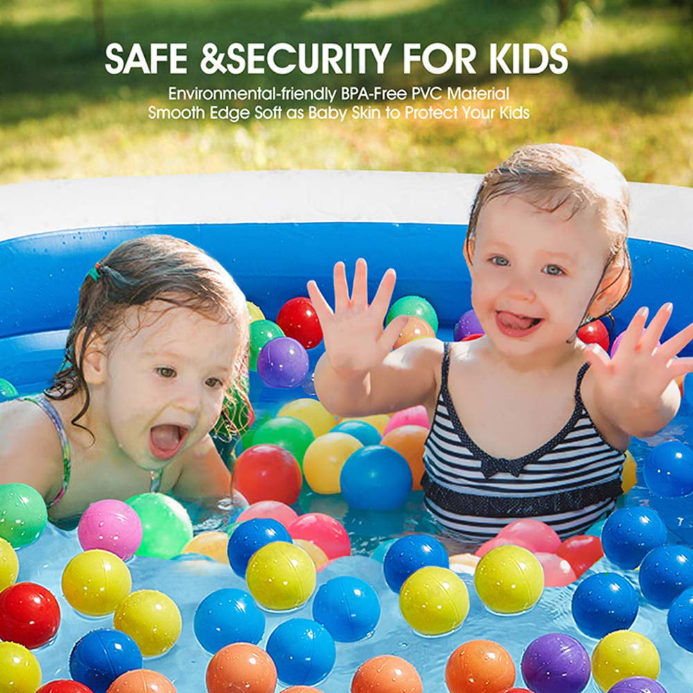Inflatable Portable Swimming Pool Family Full Size Blow Up Kiddie Pool Play Center 92