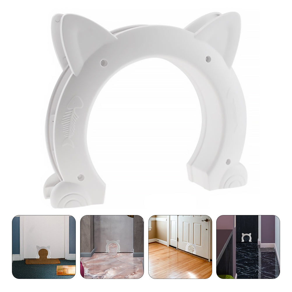 HOMEMAXS Cat Door for Interior Door Plastic Pass Portal DIY Pet Door Pet Supply
