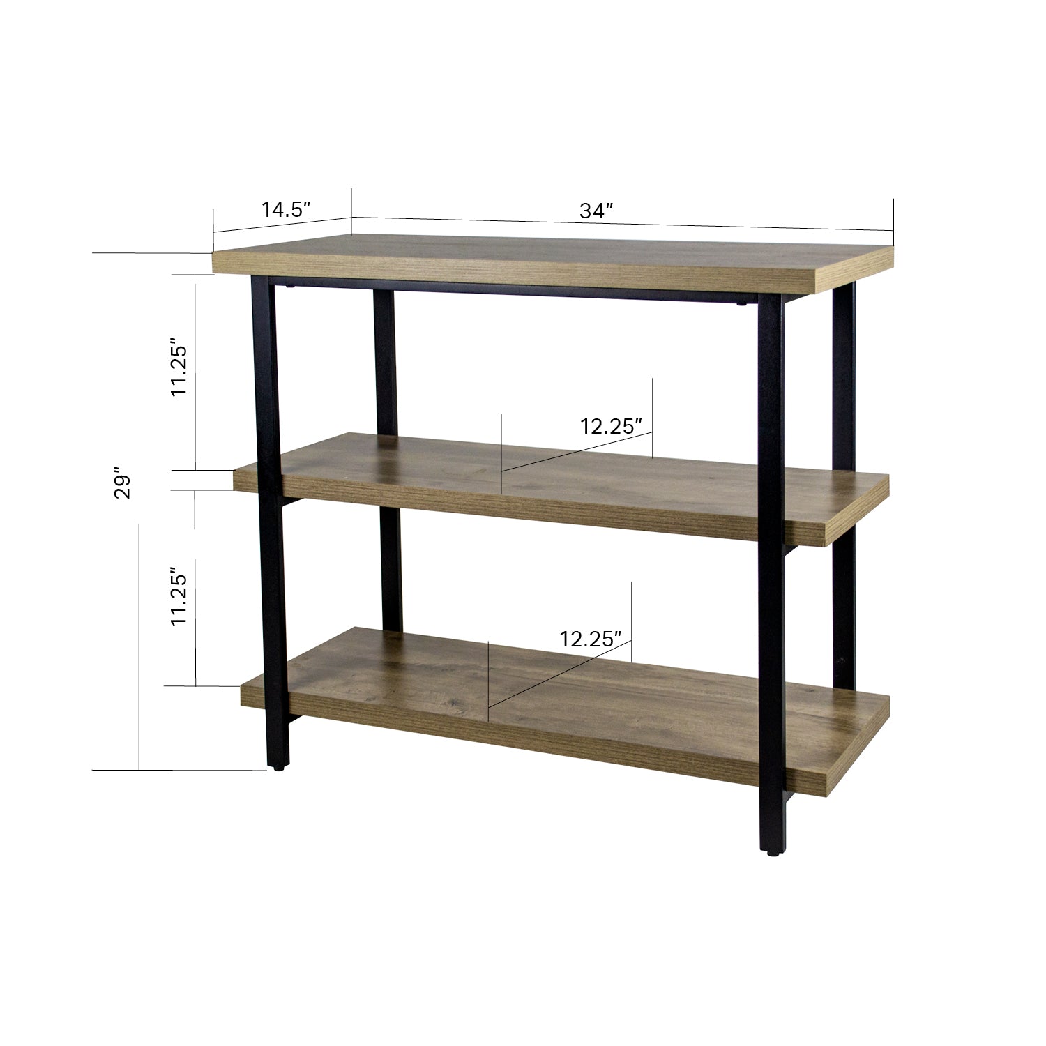 Aquatic Fundamentals 29 Gallon Wood + Metal Aquarium Stand