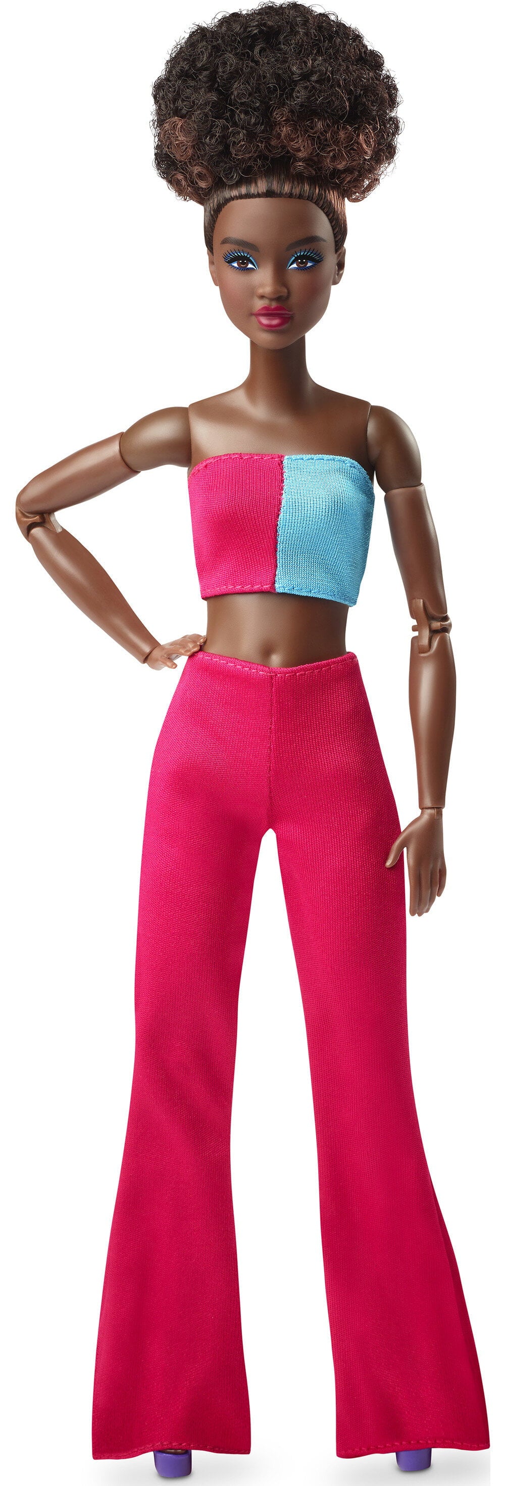 Barbie Looks Doll, Natural Black Hair, Color Block Crop Top