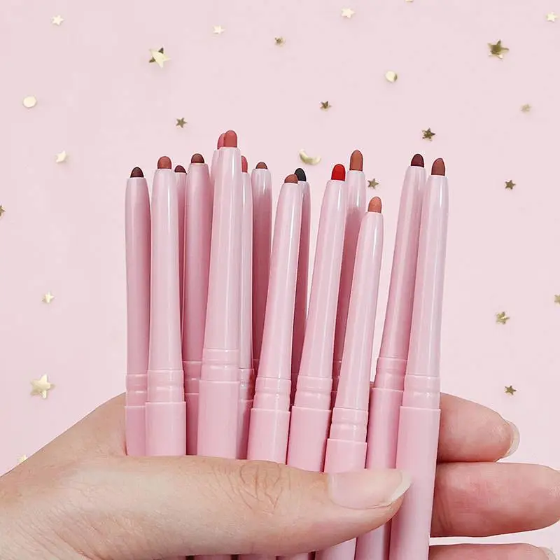 15 shades custom long lasting rotation creamy lipliner pencil