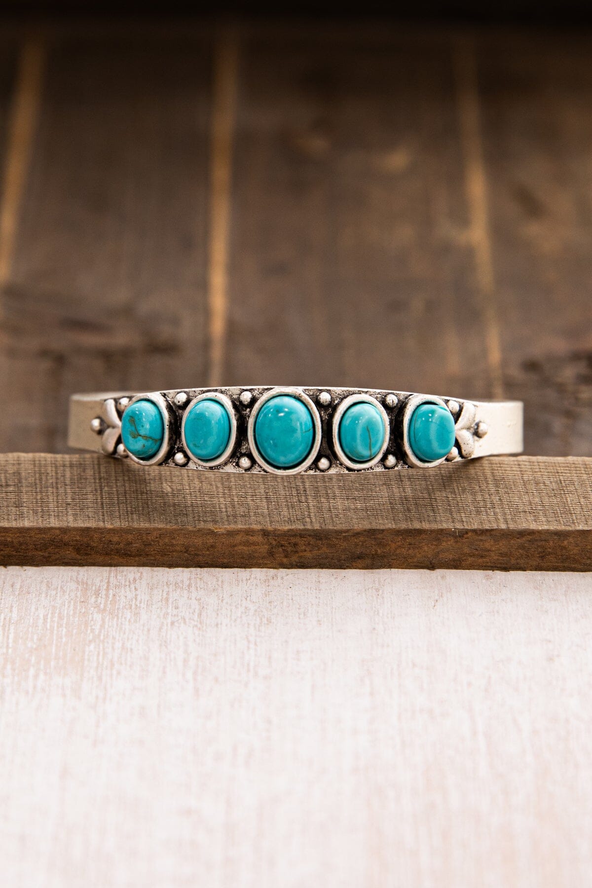 Turquoise Natural Stone Cuff Bracelet