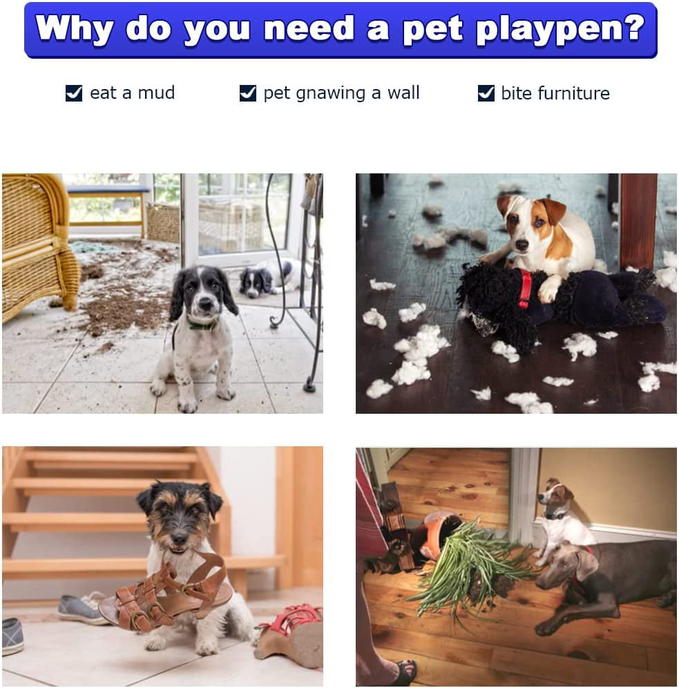 BestPet Dog Crates for Large Dogs Folding Mental with Double-Door，Divider Panel， Removable Tray and Handle (24