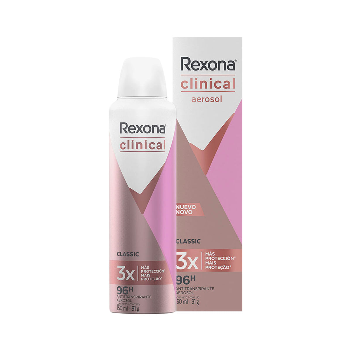 Kit com 12 Desodorantes Rexona Clinical Classic Feminino