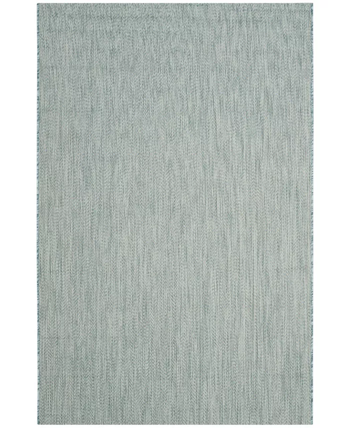 Safavieh Courtyard Aqua and Gray 5'3