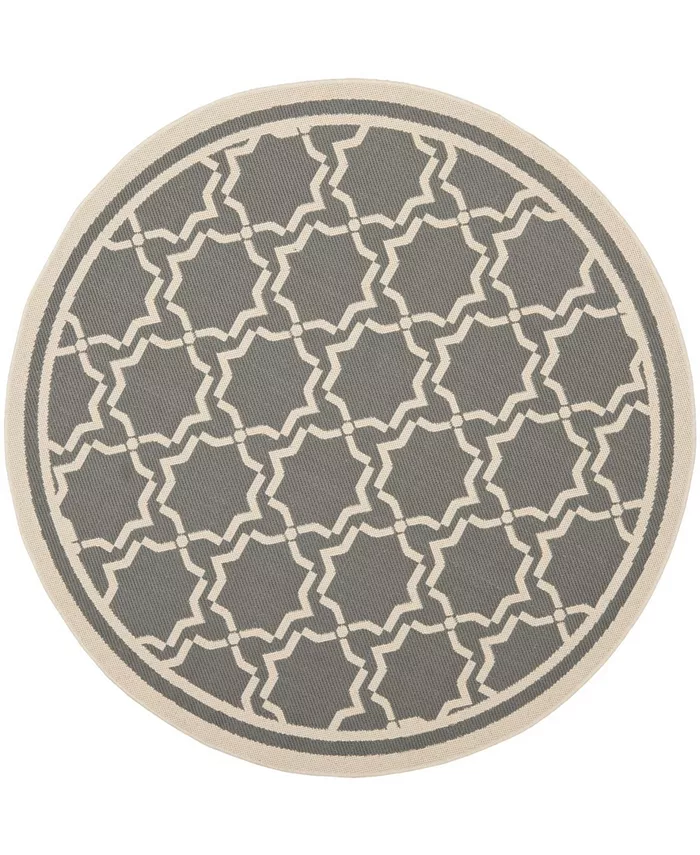 Safavieh Courtyard Anthracite and Beige 5'3
