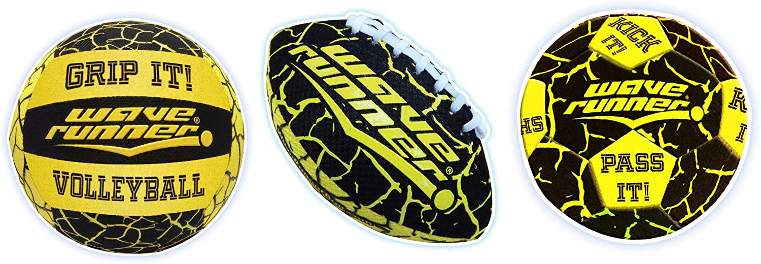 Wave Runner 3 in 1 mini combo set - Waterproof football， volleyball， soccer ball