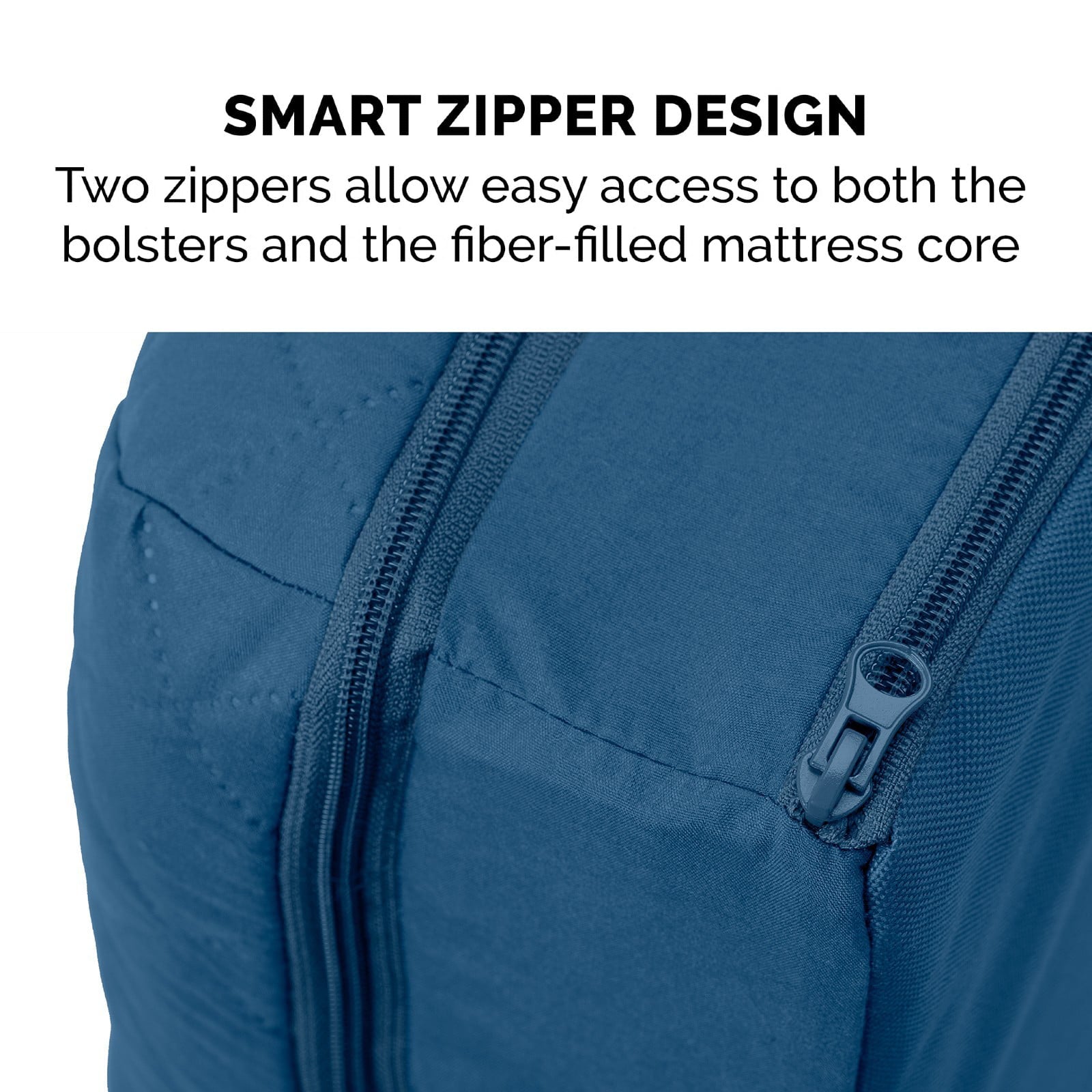 FurHaven | Quilted Pillow Sofa Pet Bed for Dogs and Cats， Navy， Medium