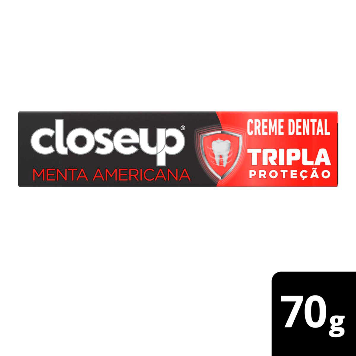 Creme Dental Close Up Tripla Protecao Menta Americana 70g