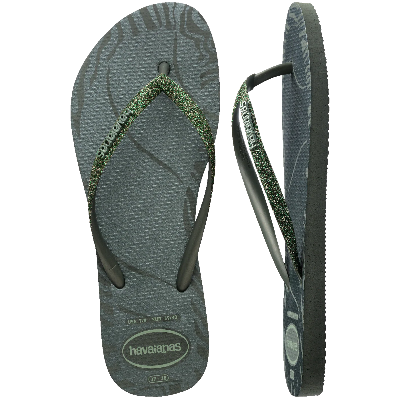 Chinelo Havaianas Slim Glitter Edge
