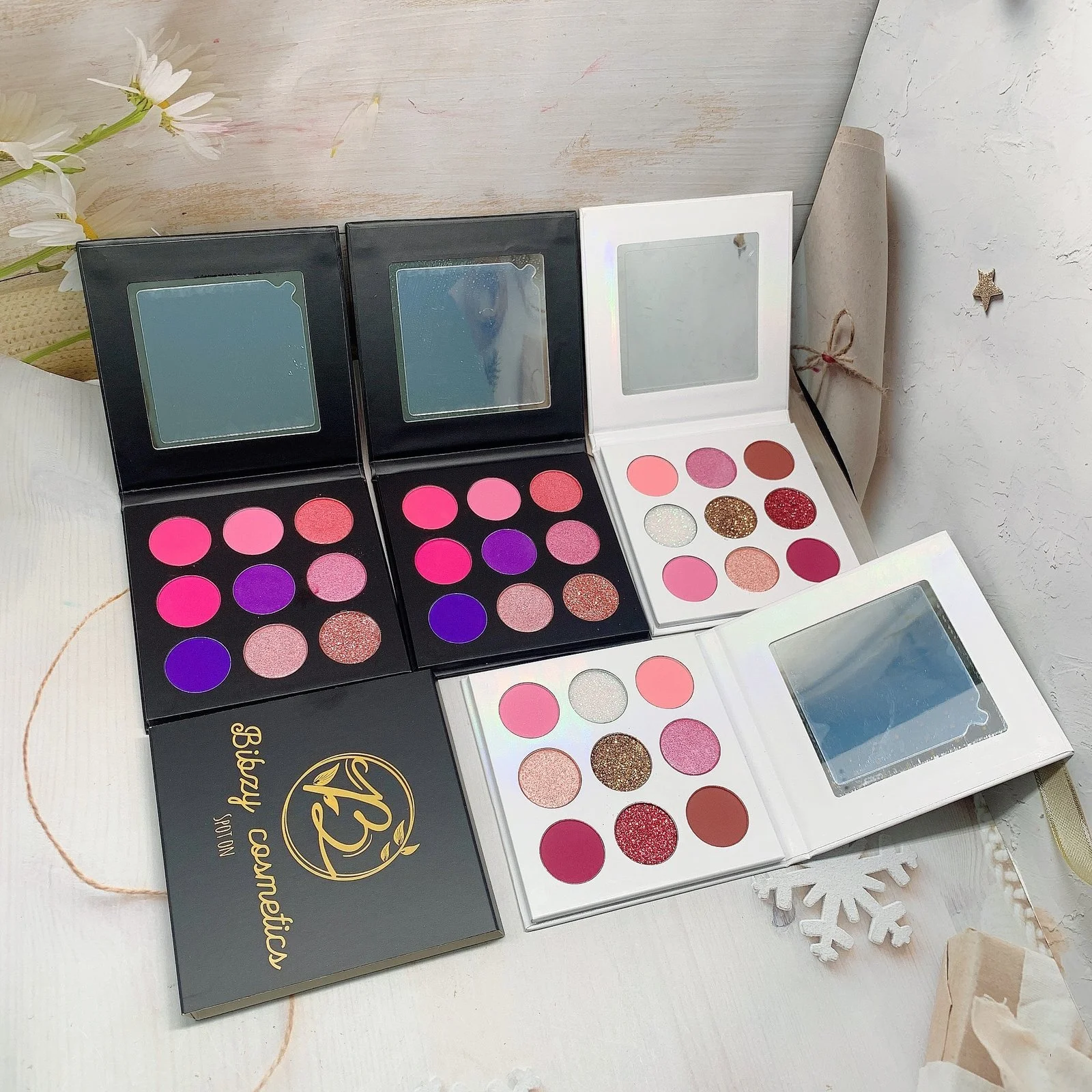 Hot Selling DIY Matte Shimmer Glitter Eyeshadow 9 Color Eyeshadow Palette