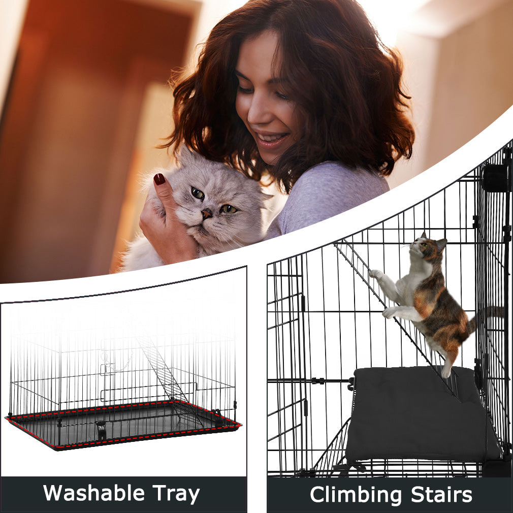 Bestpet 3 Tier Cat Cage， Hammock， Black， 67
