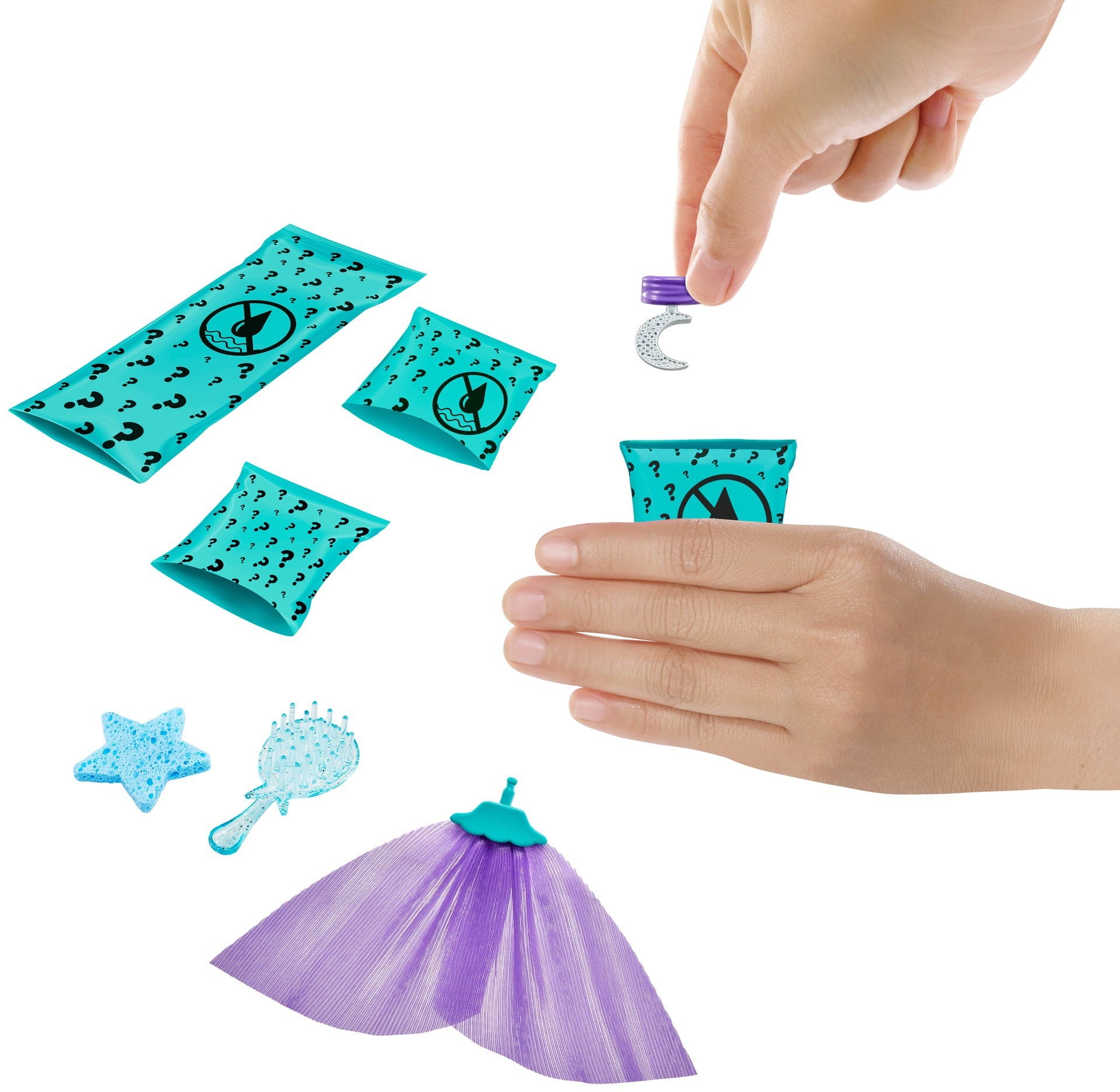 Barbie Color Reveal Mermaid Doll with 7 Surprises (Styles May Vary)