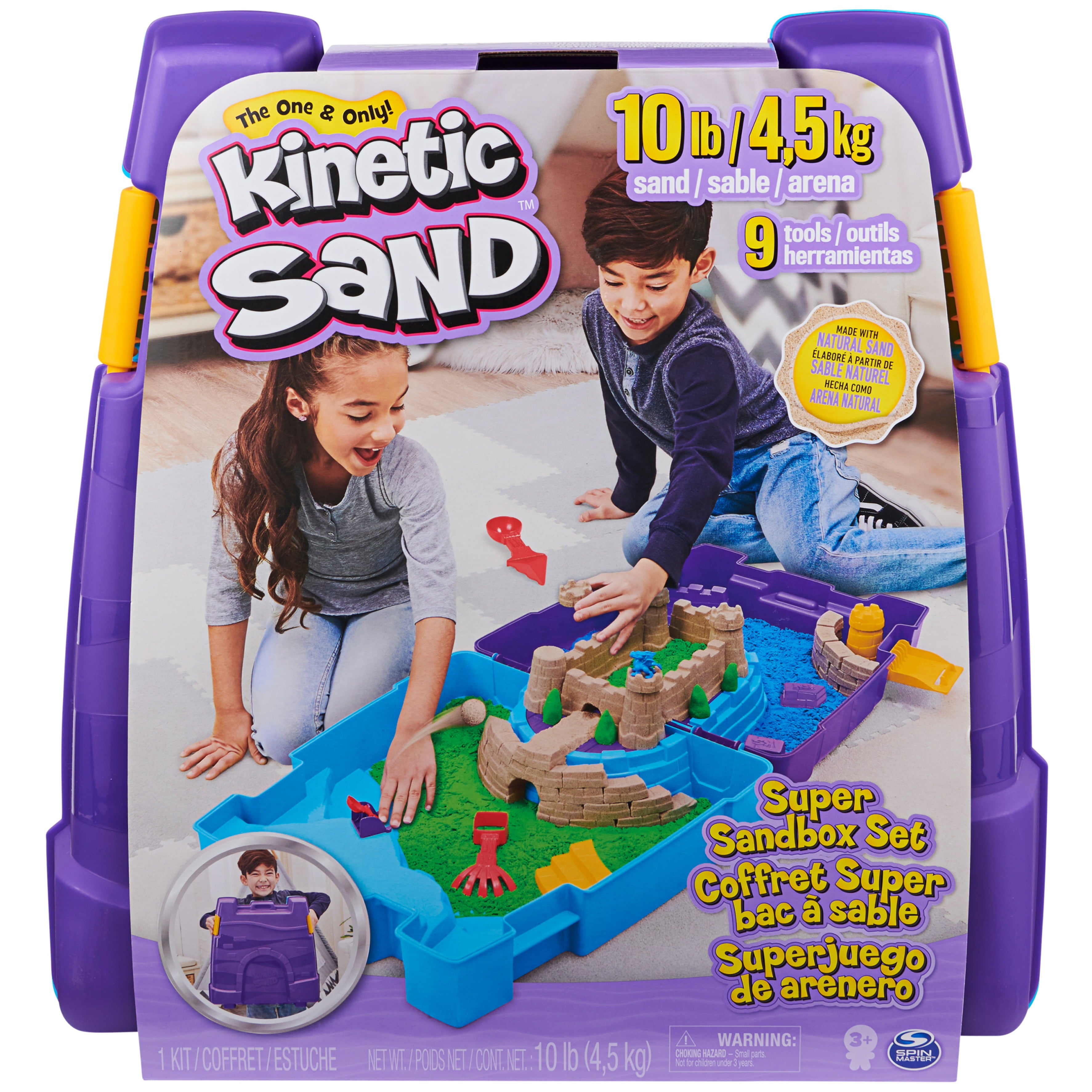Kinetic Sand Super Sandbox Set w/ 10lbs of Kinetic Sand