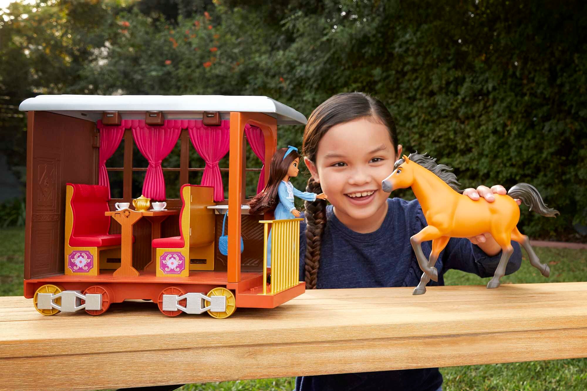 Spirit Untamed Lucky's Train Home Playset With Lucky Doll, Train & Play Pieces