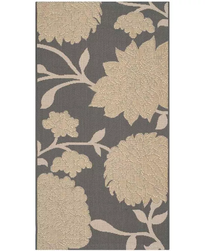 Safavieh Courtyard Anthracite and Beige 2' x 3'7