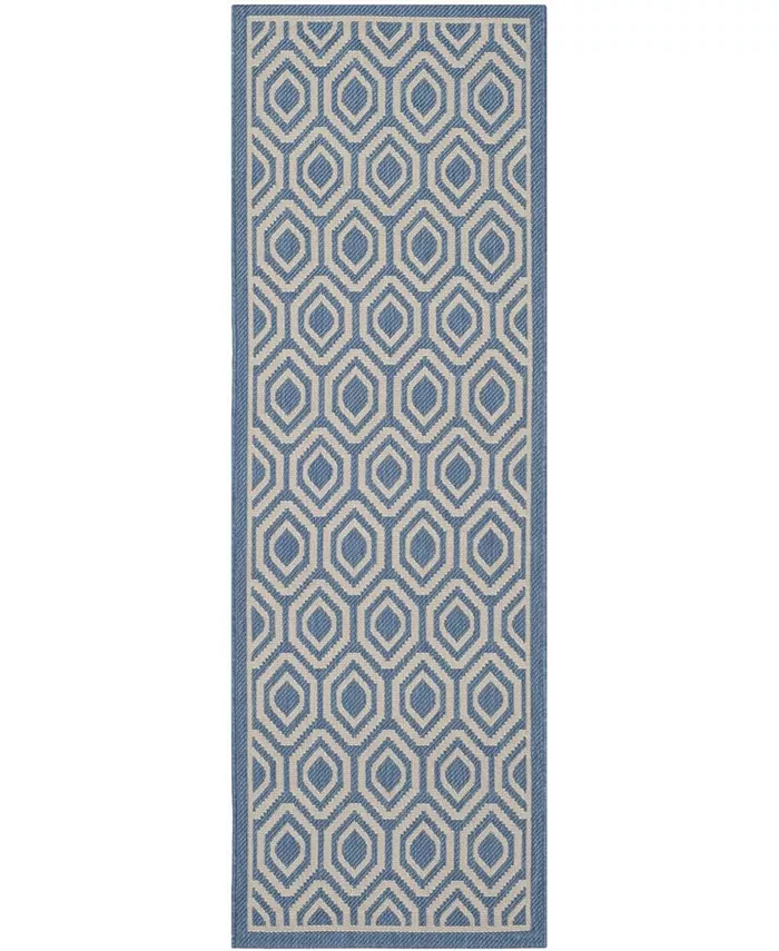 Safavieh Courtyard Blue and Beige 2'3