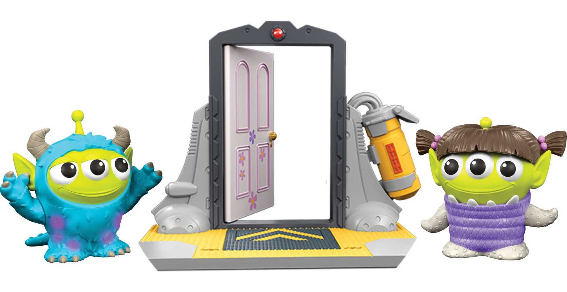 Pixar Alien Remix Boo's Door Pack， 2 Mashup Figures and Door Accessory， Toy Story and Monsters Inc， 3 in