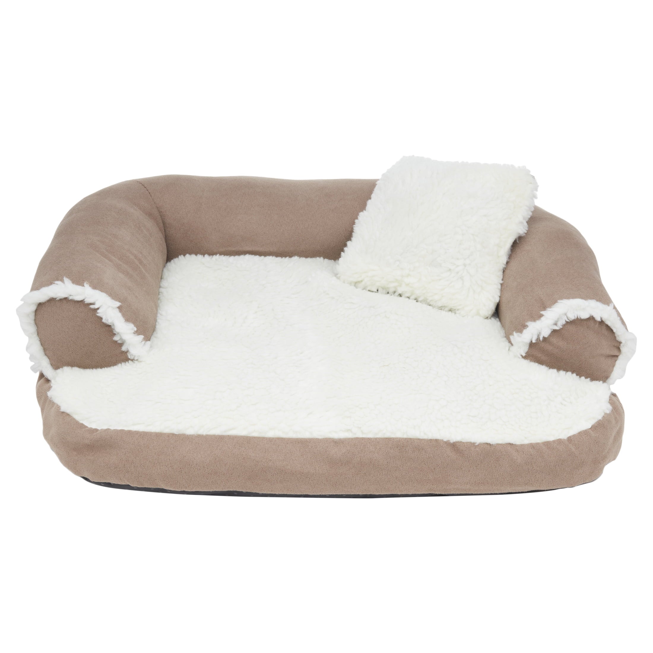 Aspen Pet Sofa with Pillow Dog Bed， Medium， Assorted Color