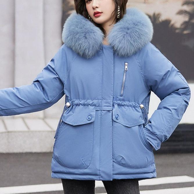 Casaco Feminino Artemis™ com Gorro e Interior em Pelúcia / Esbanje Muito Estilo & Classe Neste Inverno!