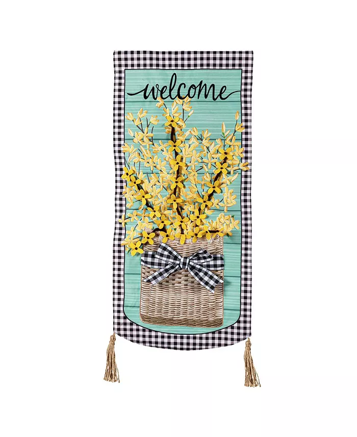 Evergreen Forsythia Basket Everlasting Impressions Textile Decor