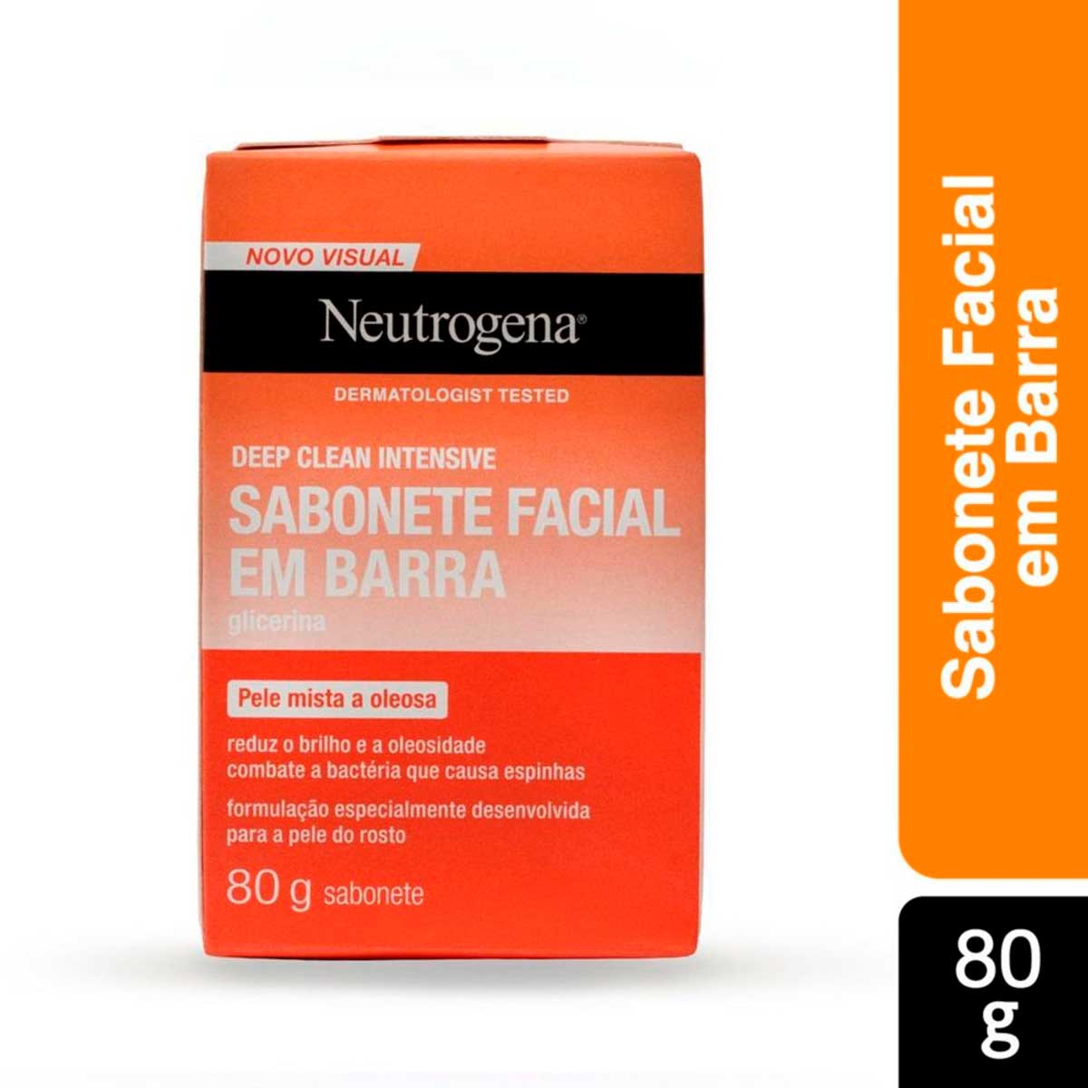 Sabonete Facial em Barra Neutrogena Deep Clean Intensive 80g