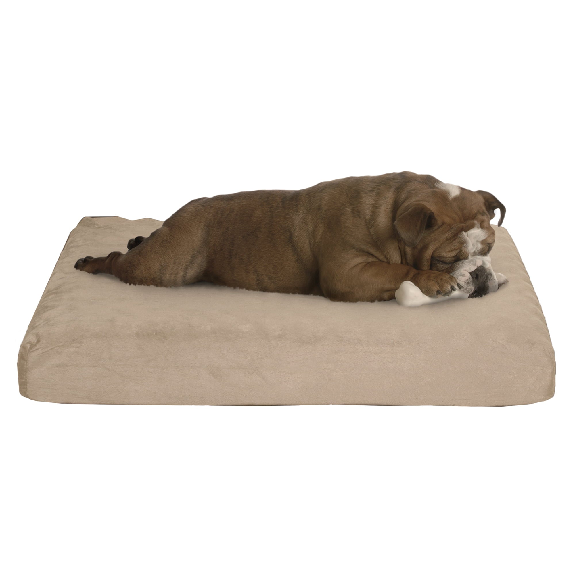 PETMAKER Orthopedic Pet Bed - Egg Crate and Memory Foam with Washable Cover - Tan