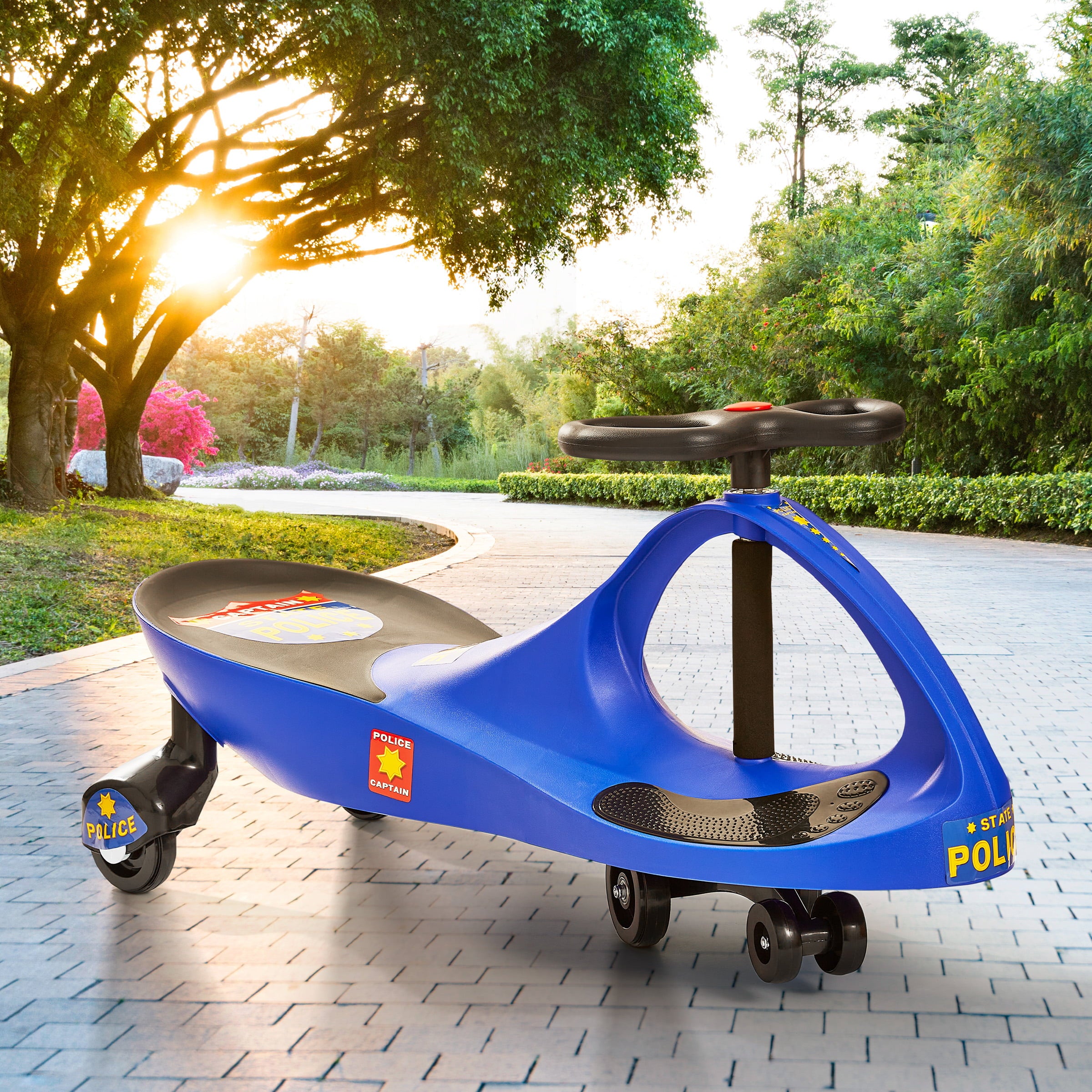 Lil Rider Wiggle Car Ride on Toy with No Batteries or Pedals， Blue