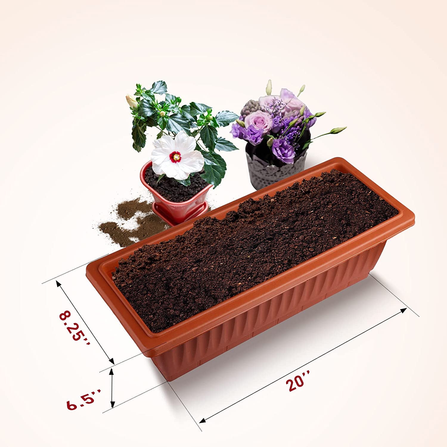 SEJOV 4 ft Vertical Garden 5-Tier Raised Garden Bed Planter Box for Patio Balcony Flower Herb Freestanding Garden Planter 22.5 in× 25.5 in× 45 in