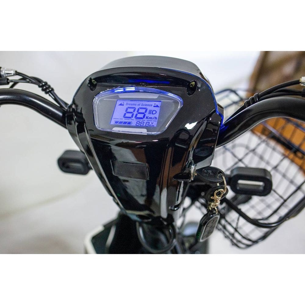 Bicicleta Elétrica Adulto Sem Cnh Scooter Com Acelerador 350 - Preto