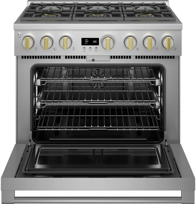 Monogram ZGP366NTSS 36quot All Gas Professional Range with 6 Burners
