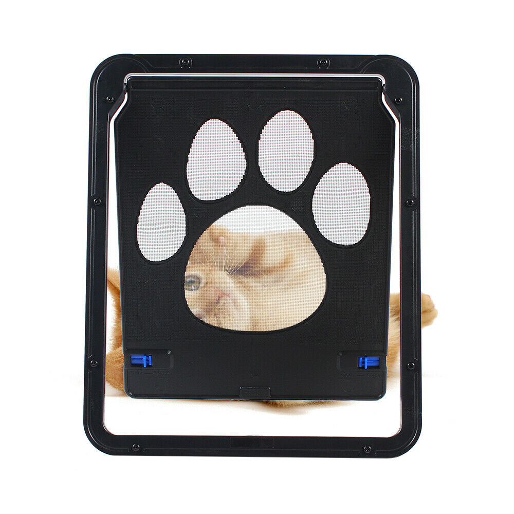 CNCEST 9.45*11.42 inch Pet Cat Puppy Dog Magnetic Lock Safe Anti-Bite Flap Door Animal Gate Large