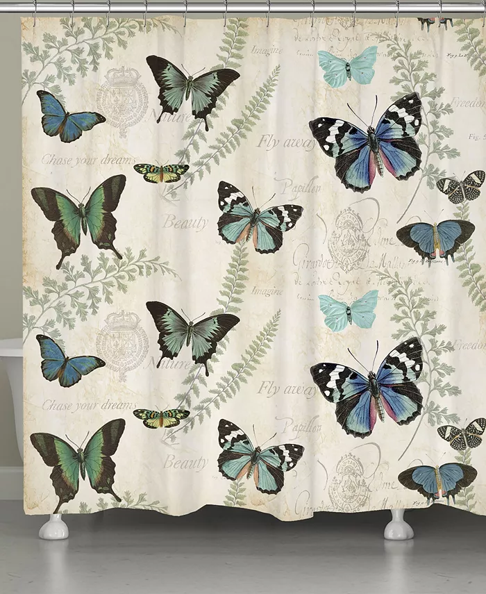 Laural Home Flutters Fern Shower Curtain