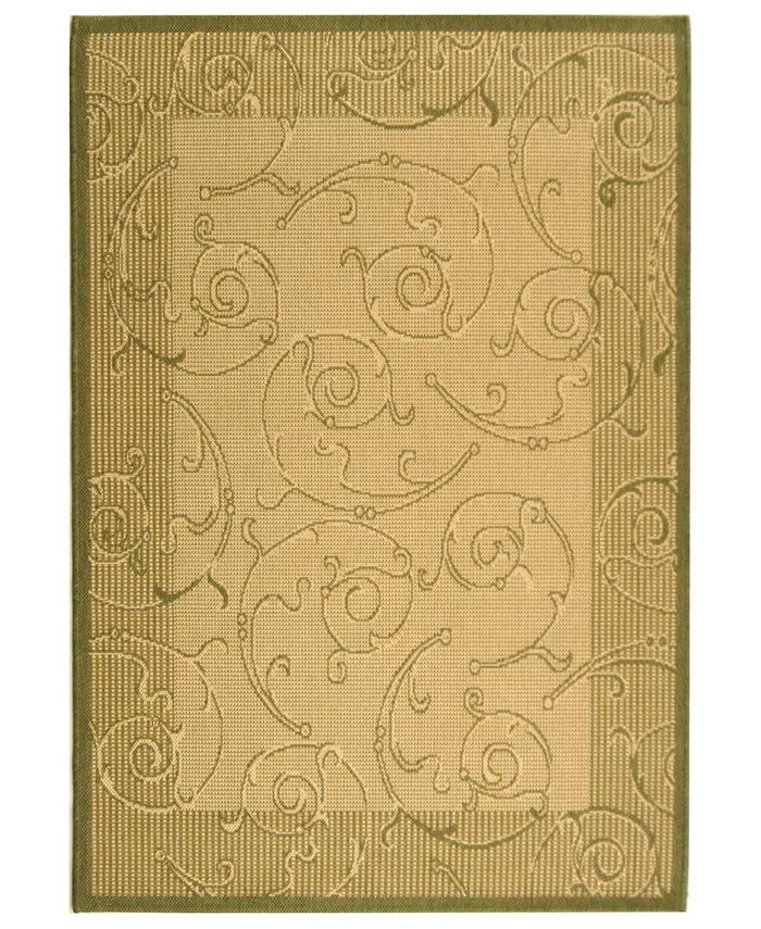 Safavieh Courtyard Natural and Olive 2' x 3'7