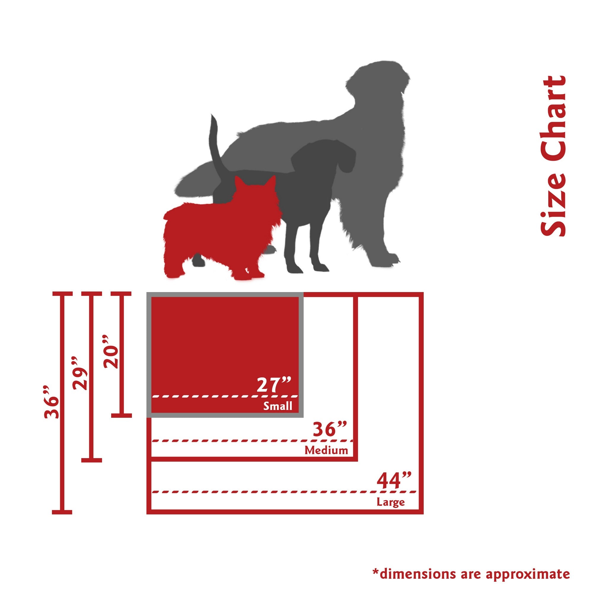 Majestic Pet | Links Shredded Memory Foam Rectangle Pet Bed For Dogs， Removable Cover， Red， Small