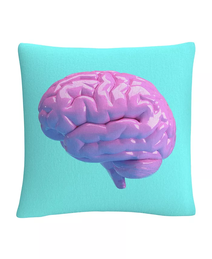 Baldwin ABC Modern 3D Pink Brain Decorative Pillow， 16