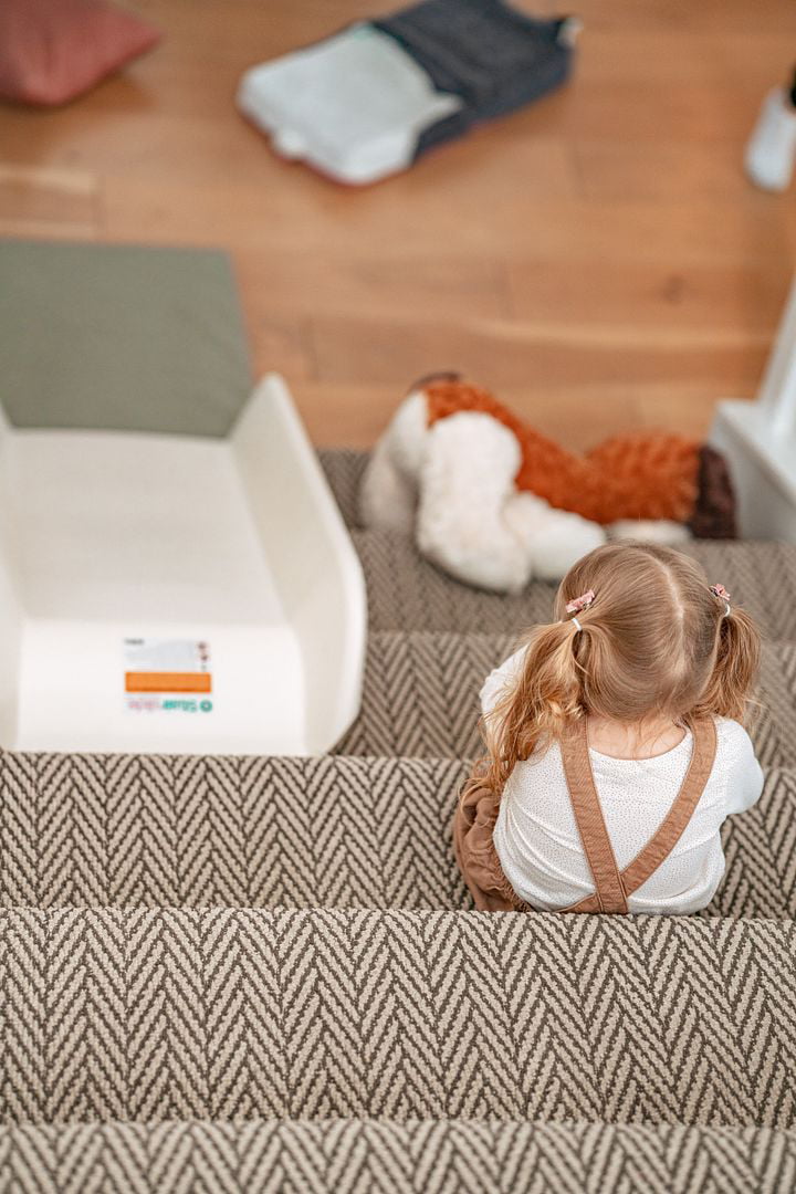 The Original StairSlide - Portable， indoor， slide for kids ages 3-12.  Single slide unit