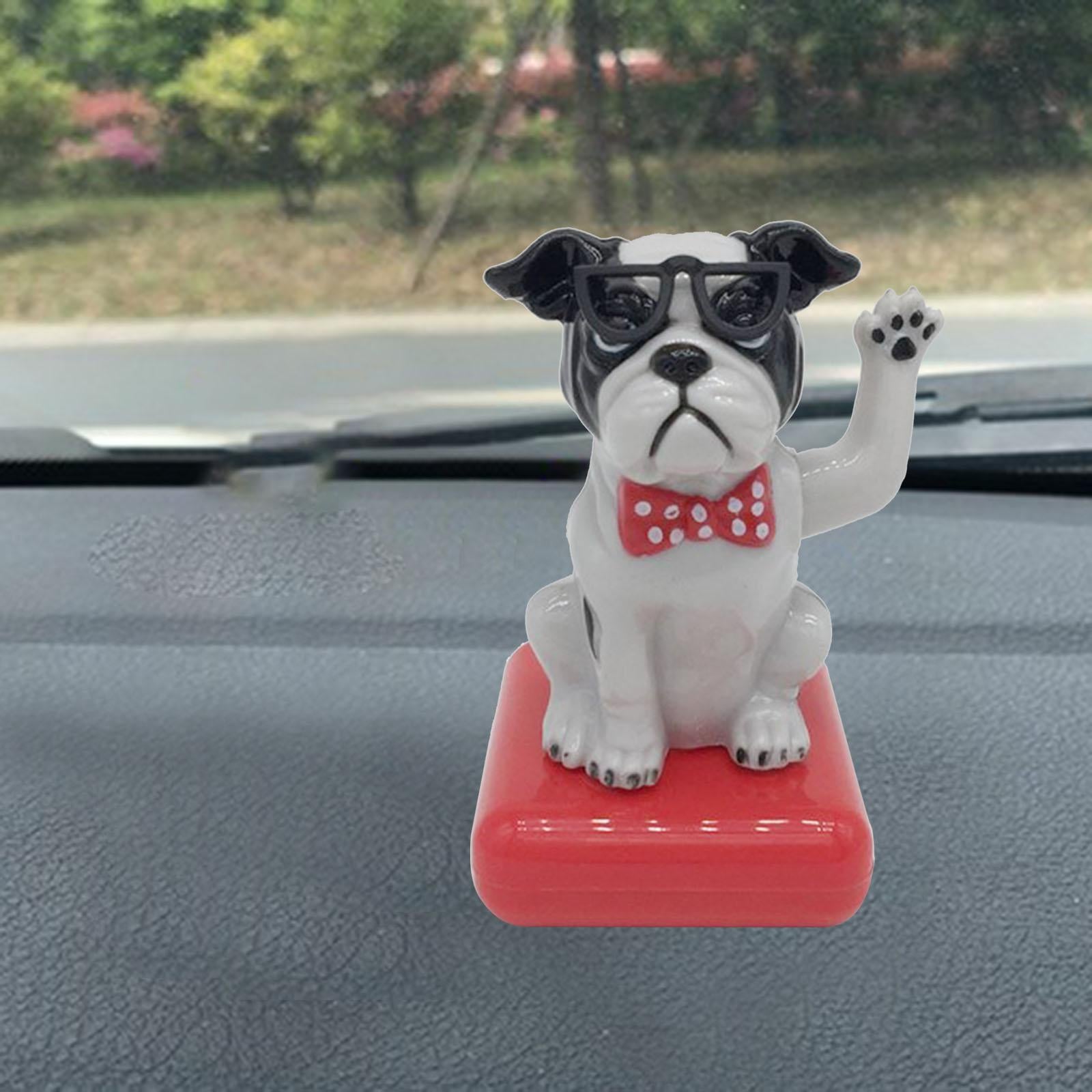 Car Dashboard Ornament Lucky Dog Automatic Swing Cute for Vehicle Decoration