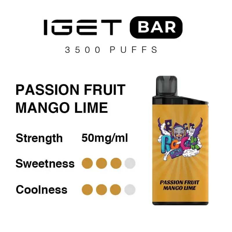 Passion Fruit Mango Lime – IGET Bar 3500 Puffs