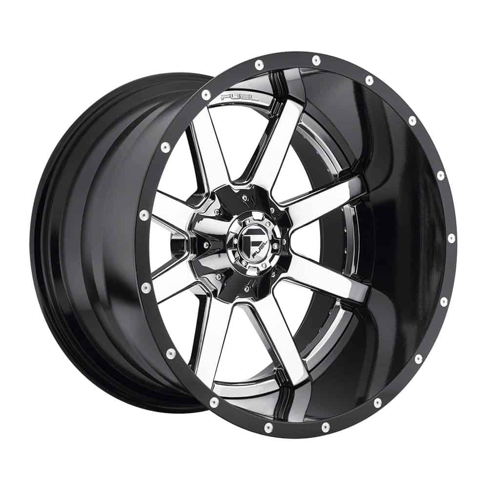 Fuel 2PC D260 MAVERICK D260 20X12 8X180 CHR-PLATED-GBL -44MM