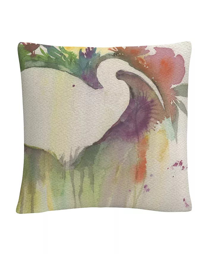 Baldwin Sheila Golden Ibis Dream Abstract Color Decorative Pillow， 16